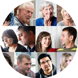 collage of photos of counselling clients